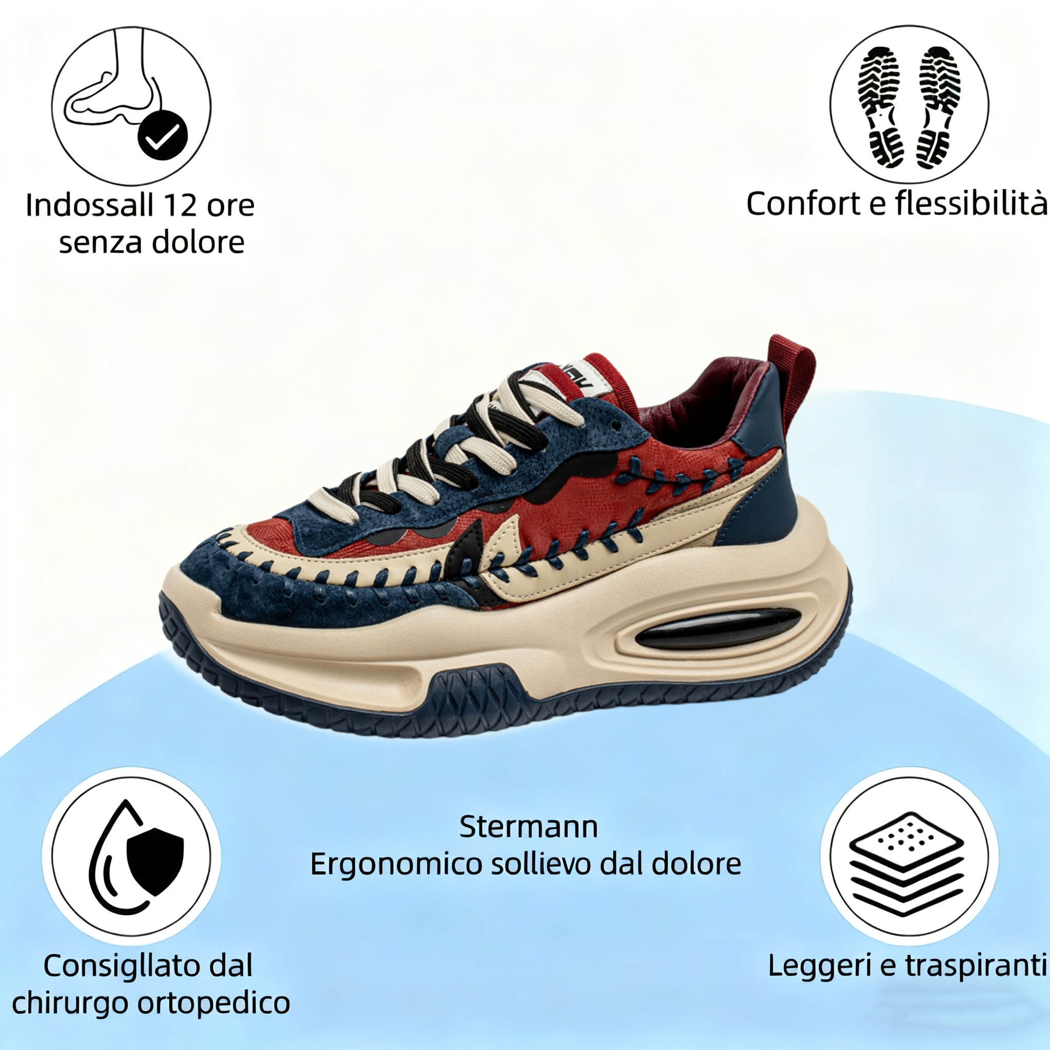 🔥Sconto del 70% l'ultimo giorno, non perdertelo ⏰ Nuove scarpe casual ergonomiche 👞 Supporto dell'arco plantare - camminata comoda