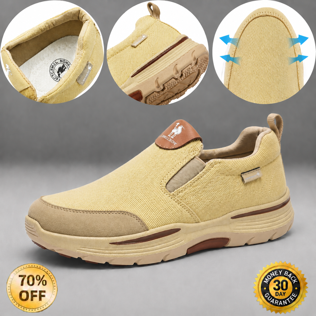⏰Sconto del 30% oggi✅ - Scarpe ortopediche in tela di un marchio australiano di lusso 🔵 Morbide e comode - Supporto eccellente 🦶 Allevia il dolore ai piedi