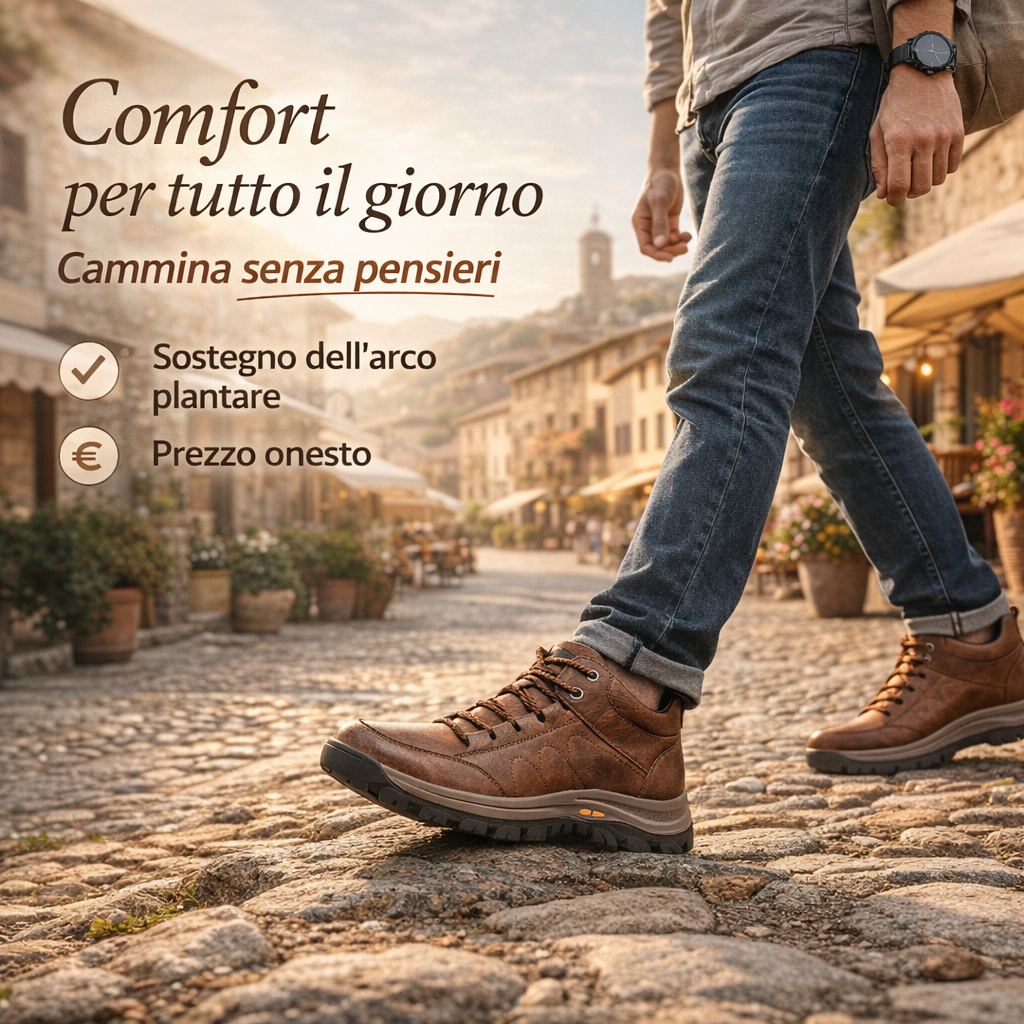 🔥 Ultimo giorno, sconto del 30%! ⏰ Scarpe ortopediche da uomo di lusso dal design ergonomico ✅ Morbide e comode con un supporto eccellente 🦶 - Alleviano efficacemente il dolore ai piedi