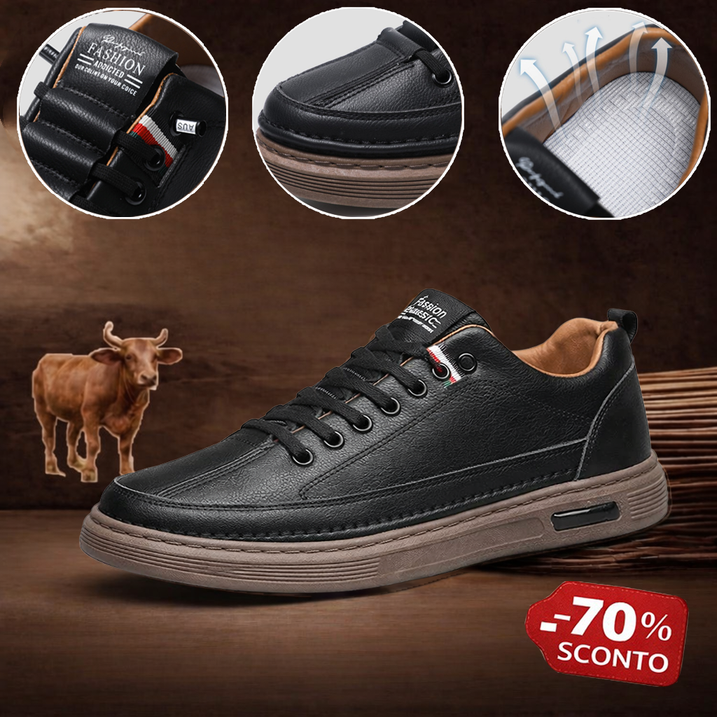 🔥 Scarpe in pelle Premium 🦶 — Alleviano efficacemente il dolore ai piedi e la fascite plantare. Ideali per le lunghe camminate; facili da indossare e sfilare ✅ Ampia gamma di taglie disponibili.