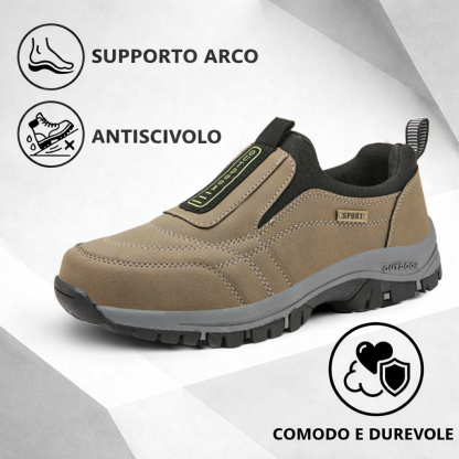 🔴Scarpe in pelle scamosciata di alta qualità🦶Alleviano il dolore ai piedi e la fascite plantare - Impermeabili, antiscivolo e facili da indossare e togliere✅Disponibili in diverse taglie