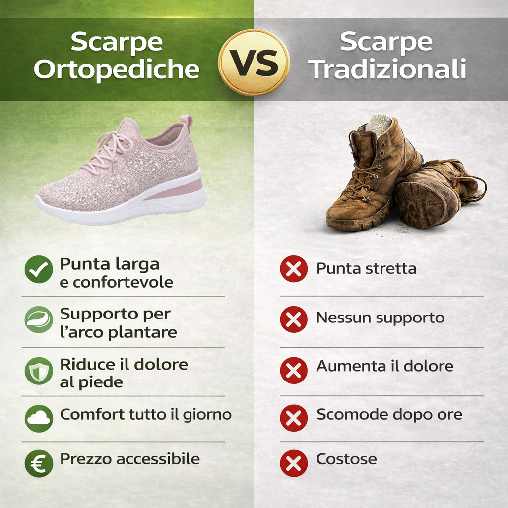 🔥 Scarpe ortopediche estive da donna in mesh — Supporto per l'arco plantare, tacco piatto — Ideali per chi soffre di fascite plantare — Facili, comode e senza dolore a ogni passo ✅