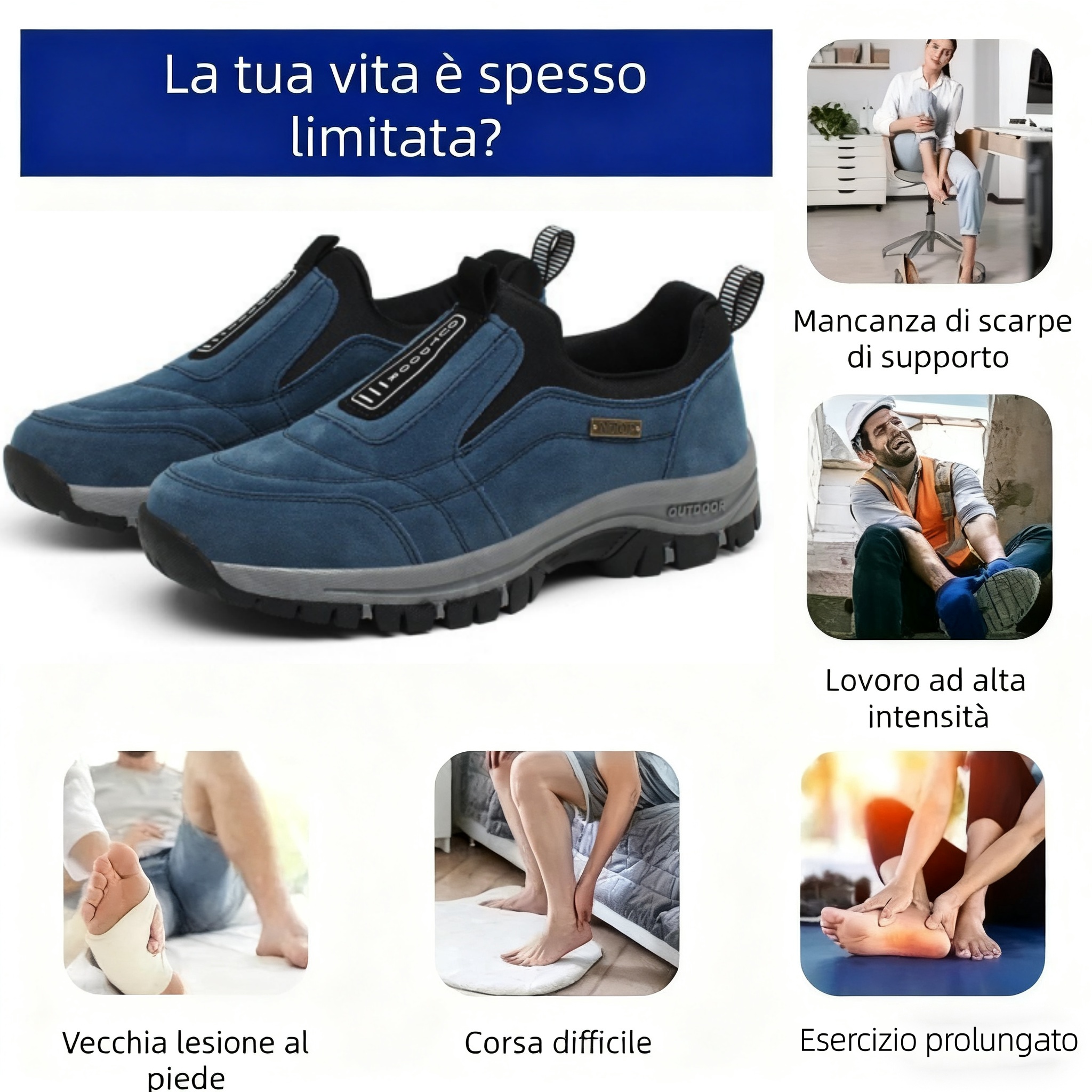 ⏰Sconto del 30% per un periodo limitato🔥Eleganti scarpe ortopediche da uomo👞: migliorano la postura, rendendo la camminata e la posizione eretta senza dolore - Disponibili in tutte le taglie