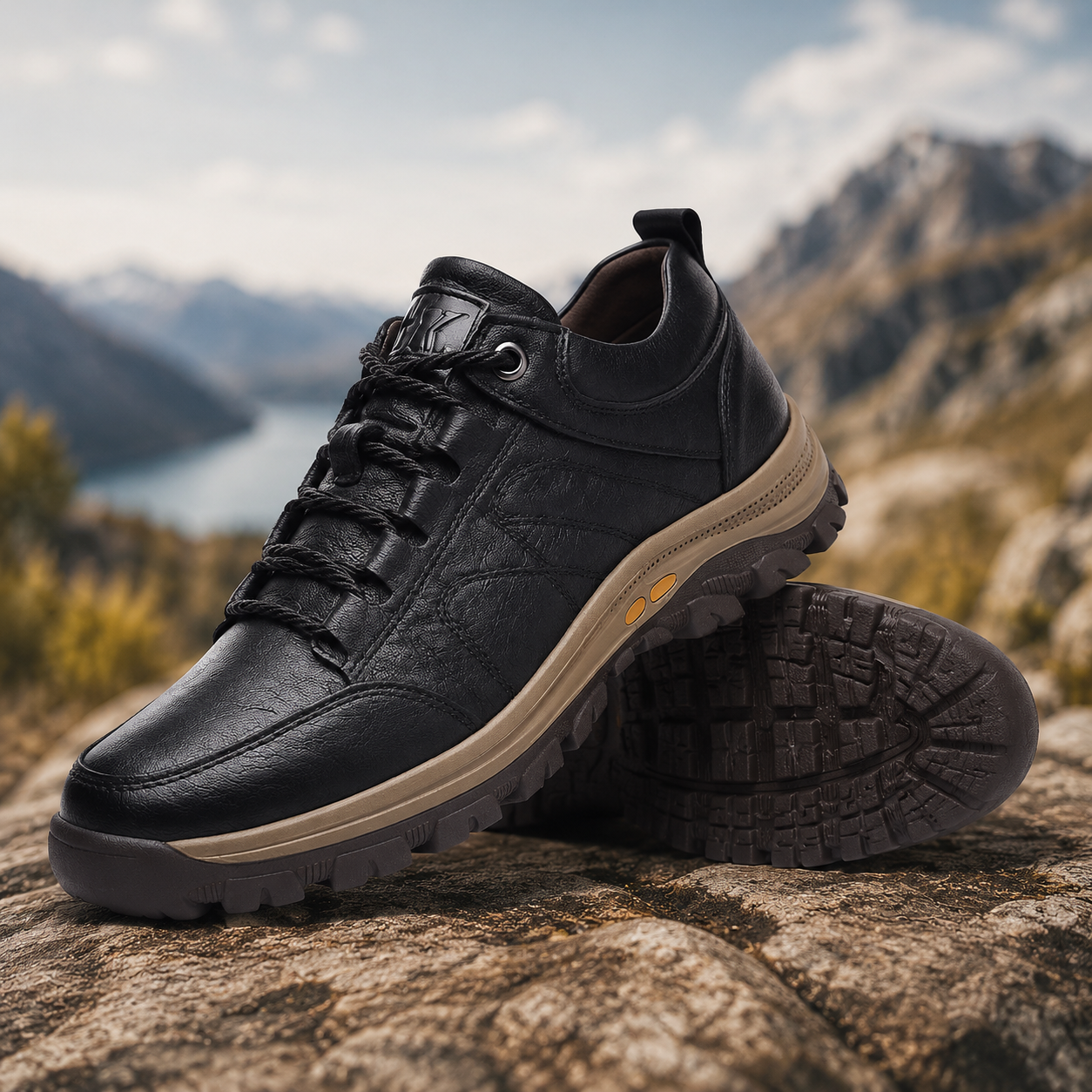 🐂 Scarpe da uomo in pelle di vitello, cucite a mano in Australia 👞 Sollievo intelligente dal dolore tramite IA, facili da indossare e da togliere ✅ Piena correzione: impermeabili e antiscivolo