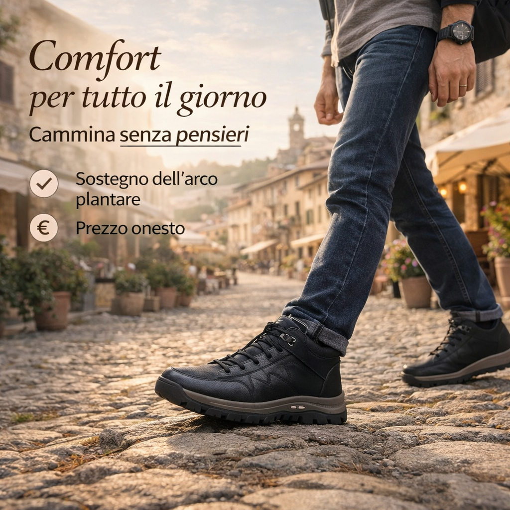 🔥 Ultimo giorno, sconto del 30%! ⏰ Scarpe ortopediche da uomo di lusso dal design ergonomico ✅ Morbide e comode con un supporto eccellente 🦶 - Alleviano efficacemente il dolore ai piedi
