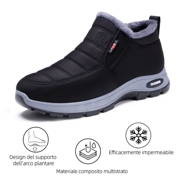 🔥Scarpe ortopediche in pelle scamosciata di un marchio australiano di lusso⏰ - Scarpe ortopediche invernali ergonomiche🦶 - Alleviano il dolore ai piedi - Unisex