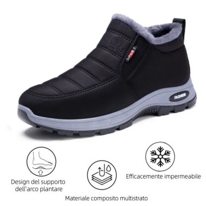 🔥Scarpe ortopediche in pelle scamosciata di un marchio australiano di lusso⏰ - Scarpe ortopediche invernali ergonomiche🦶 - Alleviano il dolore ai piedi - Unisex