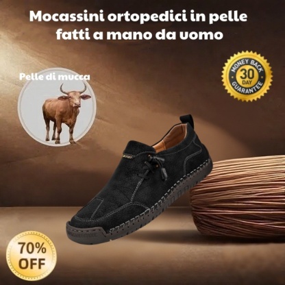 🐂 Scarpe da uomo in pelle di vitello prodotte in Australia 👞 Cucite a mano, facili da indossare e da togliere ✅ Supporto dell'arco plantare, sollievo dal dolore - camminare confortevole
