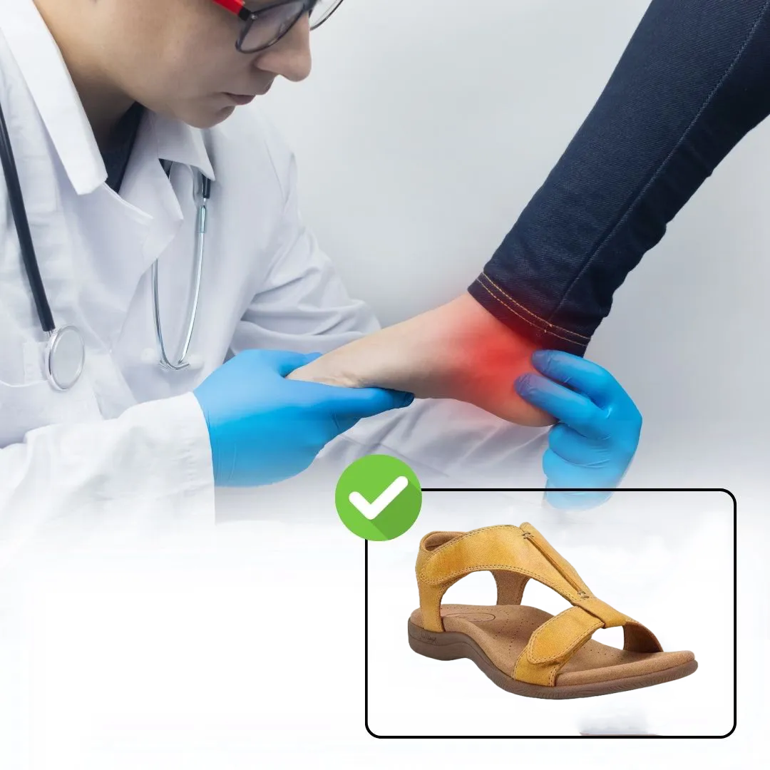 (⏰50% di sconto oggi, non perdertelo) Sandali ortopedici dal design ergonomico, cuciti a mano + suola antiscivolo ✅ Supporto dell'arco plantare: camminata confortevole