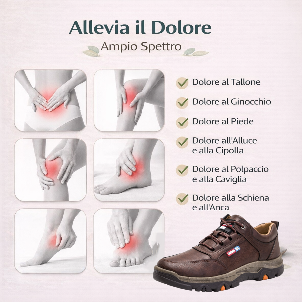 🔥 Scarpe ortopediche in pelle italiana cucite a mano con supporto per la caviglia 👣 Comode, impermeabili e antiscivolo ✓ Nuova collezione 2026
