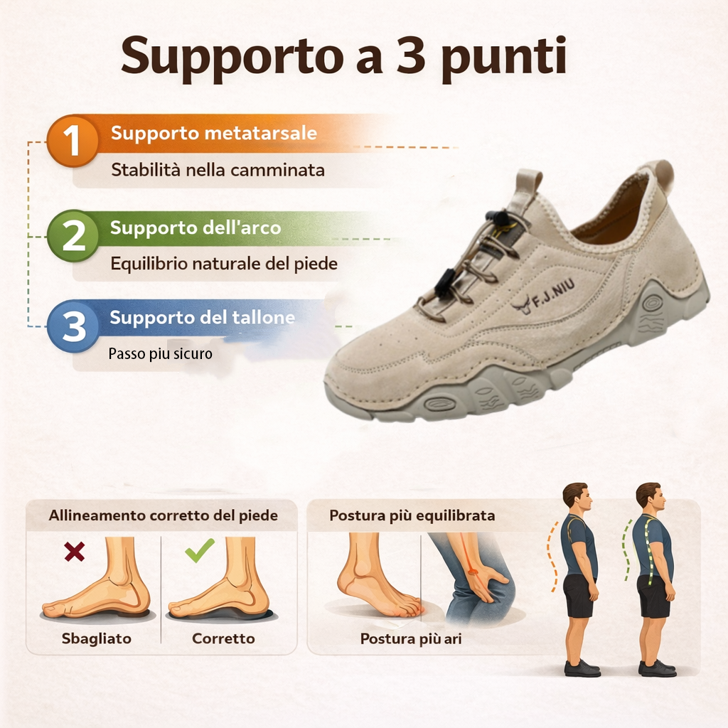 【🎁Offerta a tempo limitato】🐂 Scarpe ortopediche da uomo in pelle di vitello australiana👞 Cucite a mano, impermeabili e antiscivolo✅ Supporto dell'arco plantare: camminata confortevole✅