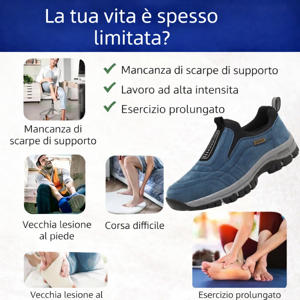 🔴Scarpe in pelle scamosciata di alta qualità🦶Alleviano il dolore ai piedi e la fascite plantare - Impermeabili e antiscivolo✅Disponibili in una vasta gamma di taglie