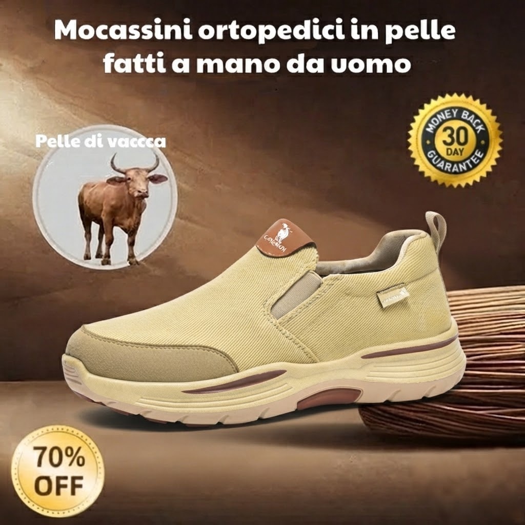 🔥 Scarpe ortopediche da uomo australiane, fatte a mano 👞 Sollievo intelligente dal dolore, facili da indossare e da togliere ✅ Impermeabili e antiscivolo - Ampia gamma di taglie
