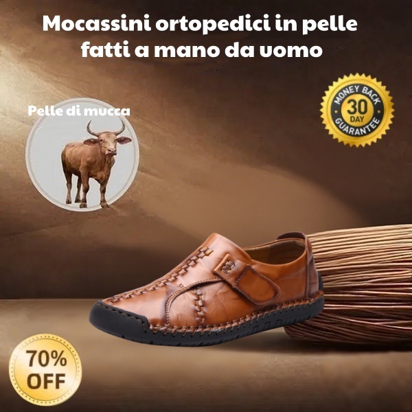 🐂 Scarpe da uomo in pelle di vitello prodotte in Australia 👞 Cucite a mano, facili da indossare e da togliere ✅ Supporto dell'arco plantare, sollievo dal dolore - camminare confortevole