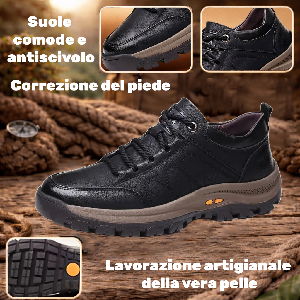 🔴 Scarpe in vera pelle italiana cucite a mano✅ Ortopediche intelligenti + supporto alla caviglia🦶 Ultra comode e antiscivolo – ideali per chi ha problemi ai piedi