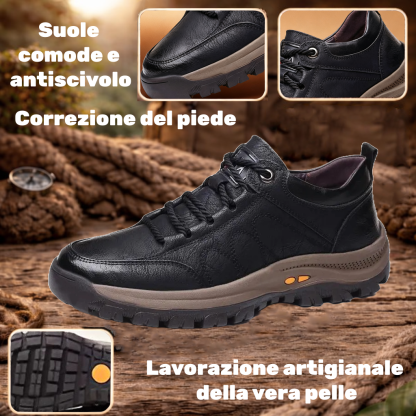 🔴 Scarpe in vera pelle italiana cucite a mano✅ Ortopediche intelligenti + supporto alla caviglia🦶 Ultra comode e antiscivolo – ideali per chi ha problemi ai piedi