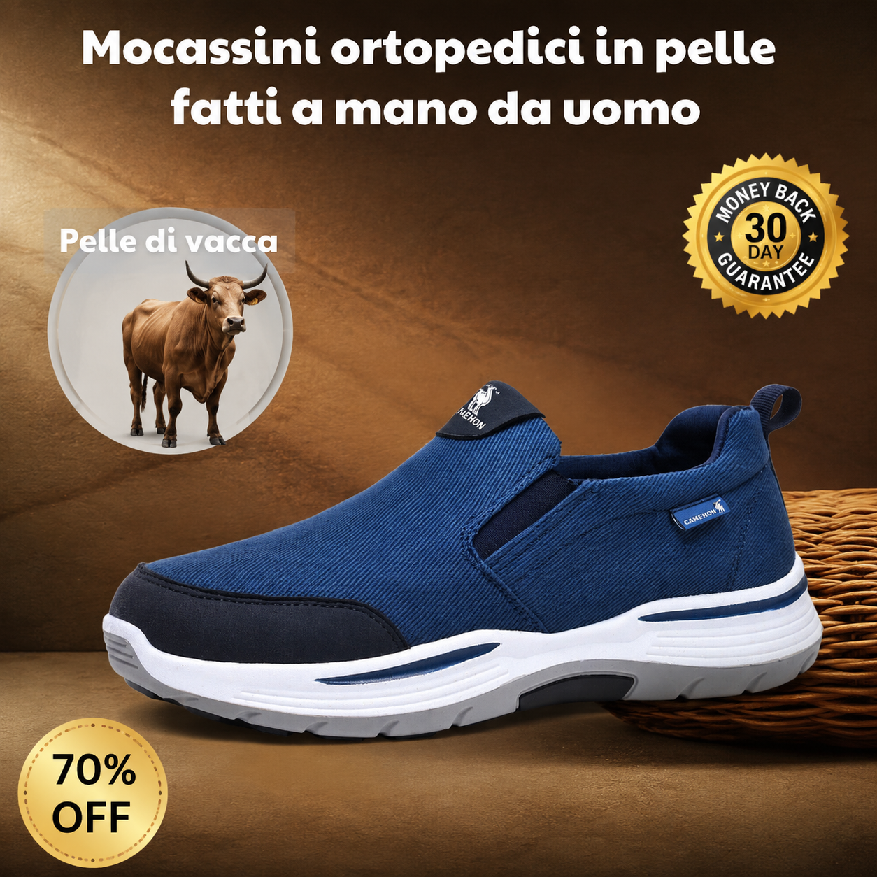 🔥 Scarpe ortopediche da uomo australiane, fatte a mano 👞 Sollievo intelligente dal dolore, facili da indossare e da togliere ✅ Impermeabili e antiscivolo - Ampia gamma di taglie