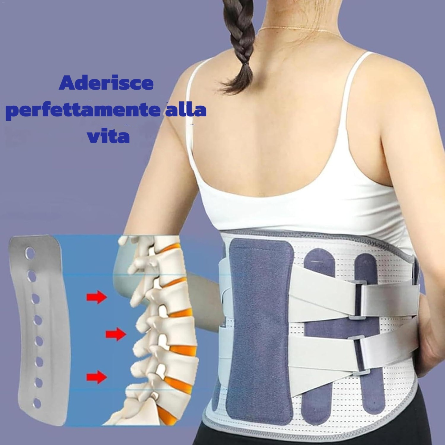 Goditi un supporto lombare immediato e personalizzato, sempre e ovunque.