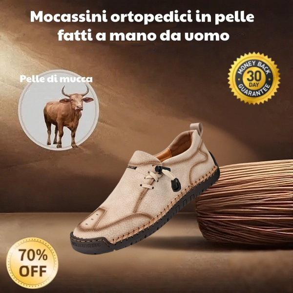 🐂 Scarpe da uomo in pelle di vitello prodotte in Australia 👞 Cucite a mano, facili da indossare e da togliere ✅ Supporto dell'arco plantare, sollievo dal dolore - camminare confortevole