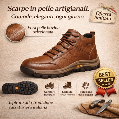 🔴Scarpe italiane in vera pelle cucite a mano✅Scarpe ortopediche intelligenti + supporto per la caviglia🦶Comode e antiscivolo (adatte a persone con problemi ai piedi!)