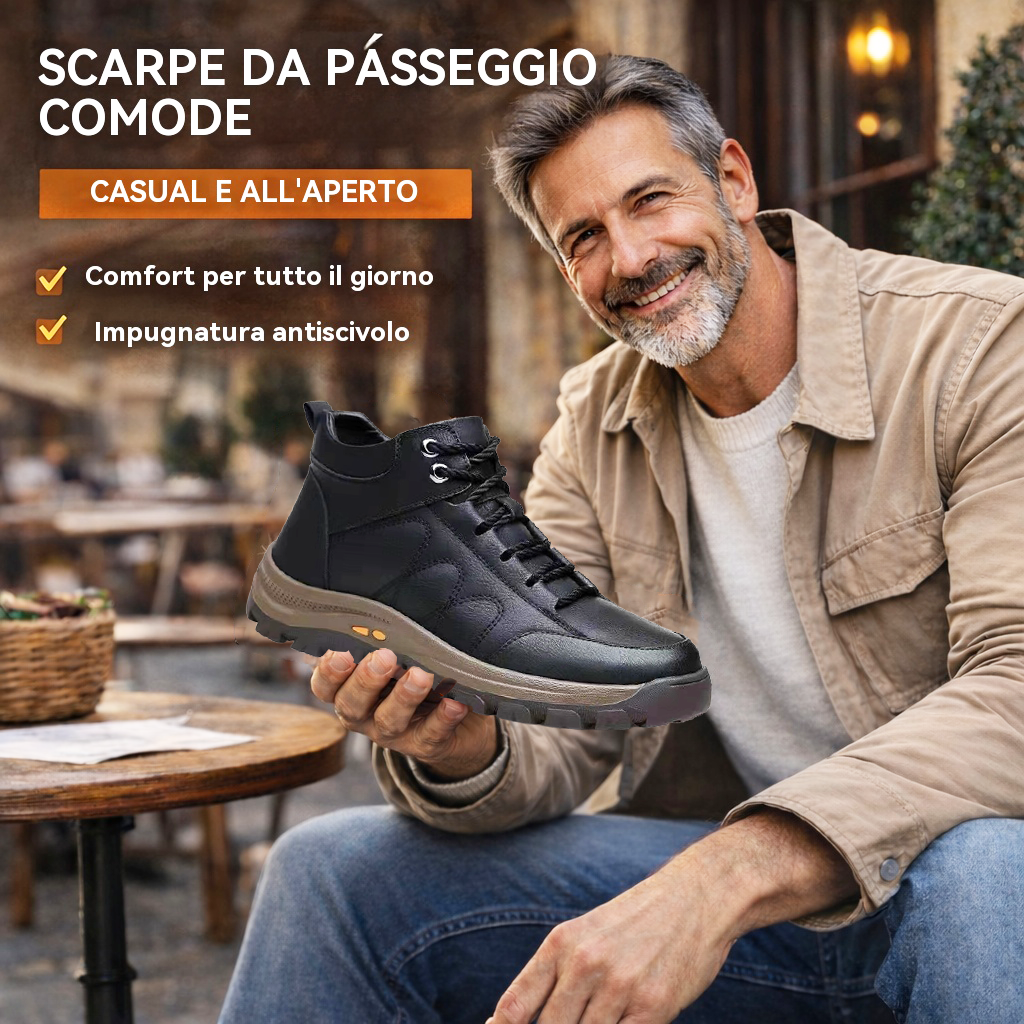 🔴Scarpe italiane in vera pelle cucite a mano✅Scarpe ortopediche intelligenti + supporto per la caviglia🦶Comode e antiscivolo (adatte a persone con problemi ai piedi!)