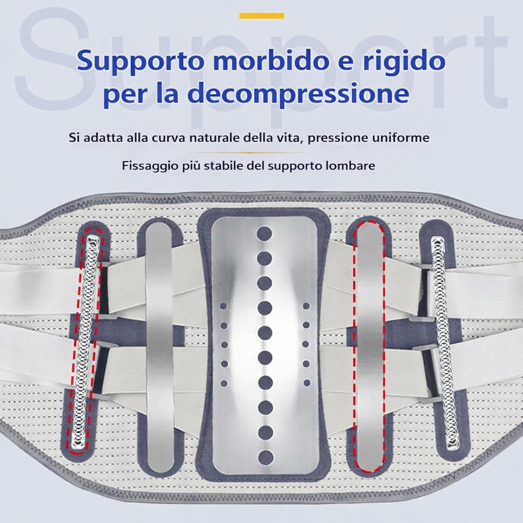 Goditi un supporto lombare immediato e personalizzato, sempre e ovunque.