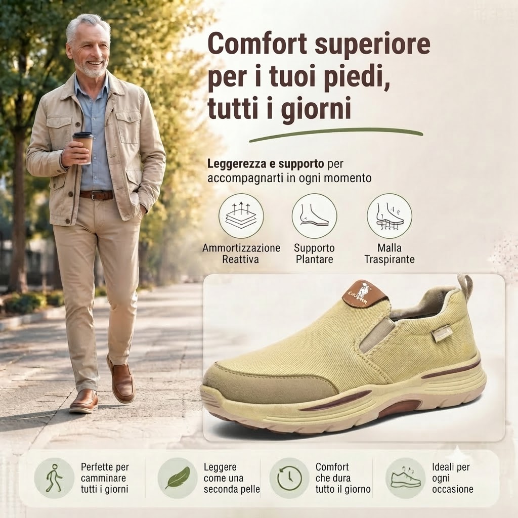 🔥 Scarpe ortopediche da uomo australiane, fatte a mano 👞 Sollievo intelligente dal dolore, facili da indossare e da togliere ✅ Impermeabili e antiscivolo - Ampia gamma di taglie