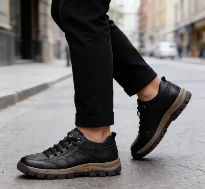 ⬛Sconto del 70% oggi, non lasciartelo sfuggire🔷 Scarpe ortopediche da uomo realizzate in vera pelle di vitello australiana🐂Cucite a mano✅Supporto dell'arco plantare, camminata comoda