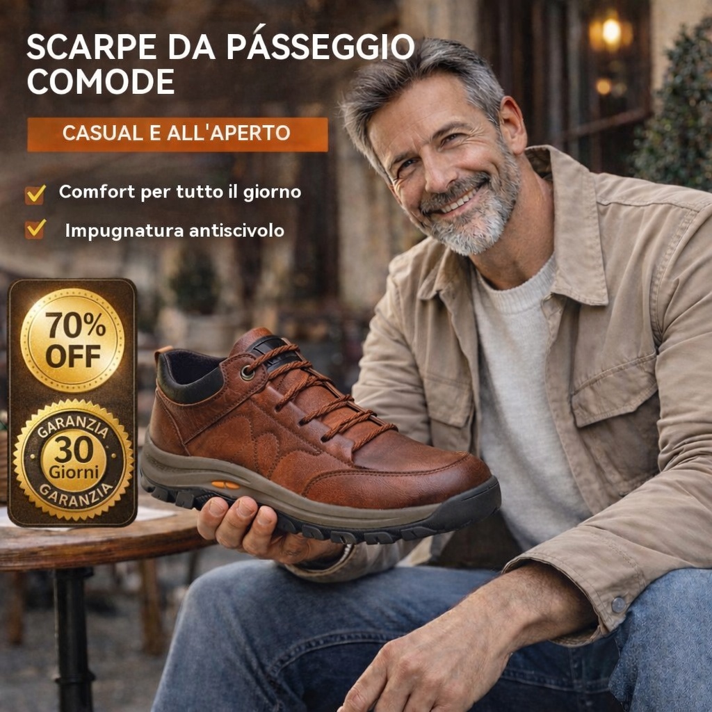🐂 Scarpe in vera pelle italiana cucite a mano ✅ Sollievo dal dolore intelligente tramite intelligenza artificiale, facili da indossare e da togliere, impermeabili e antiscivolo