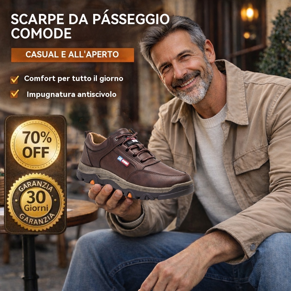 🔥 Scarpe ortopediche in pelle italiana cucite a mano con supporto per la caviglia 👣 Comode, impermeabili e antiscivolo ✓ Nuova collezione 2026