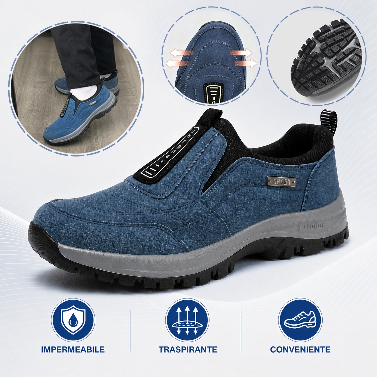 ⏰Sconto del 30% - Non perdete l'occasione! 🔥Bestseller 2026✅ Scarpe comode da passeggio, supporto per l'arco plantare, alleviano il dolore ai piedi - Design ergonomico