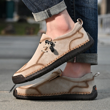 🐂 Scarpe da uomo in pelle di vitello prodotte in Australia 👞 Cucite a mano, facili da indossare e da togliere ✅ Supporto dell'arco plantare, sollievo dal dolore - camminare confortevole