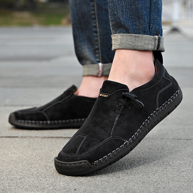 🐂 Scarpe da uomo in pelle di vitello prodotte in Australia 👞 Cucite a mano, facili da indossare e da togliere ✅ Supporto dell'arco plantare, sollievo dal dolore - camminare confortevole