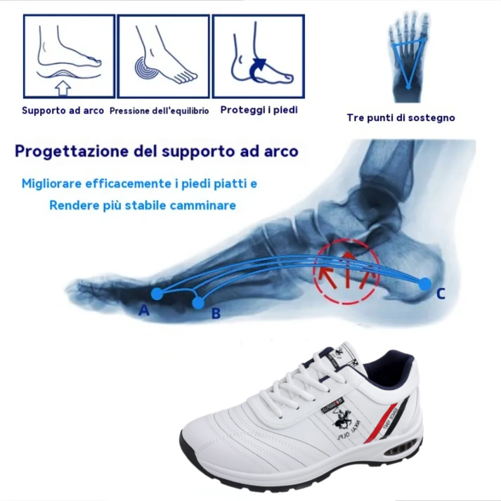 (🔥Ultimo giorno di sconto del 70%, non perdertelo) Nuove scarpe casual ergonomiche 👞 Supporto dell'arco plantare - camminata comoda