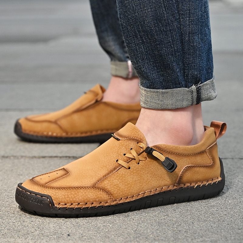 🐂 Scarpe da uomo in pelle di vitello prodotte in Australia 👞 Cucite a mano, facili da indossare e da togliere ✅ Supporto dell'arco plantare, sollievo dal dolore - camminare confortevole