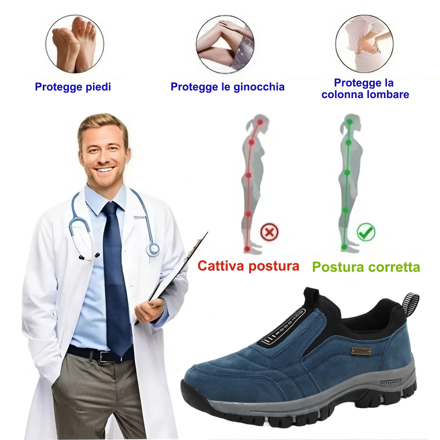 🔷Sconto del 70% oggi - non perdertelo⬛ ⏰ - Le scarpe ortopediche in pelle scamosciata di un marchio australiano di lusso sono morbide, comode e offrono supporto🦶 - Alleviano il dolore ai piedi