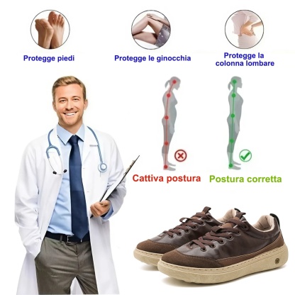 🎁Offerta a tempo limitato: 30% di sconto🔴Scarpe in pelle di alta qualità🦶Alleviano il dolore ai piedi e la fascite plantare - Impermeabili e antiscivolo✅Disponibili in diverse taglie