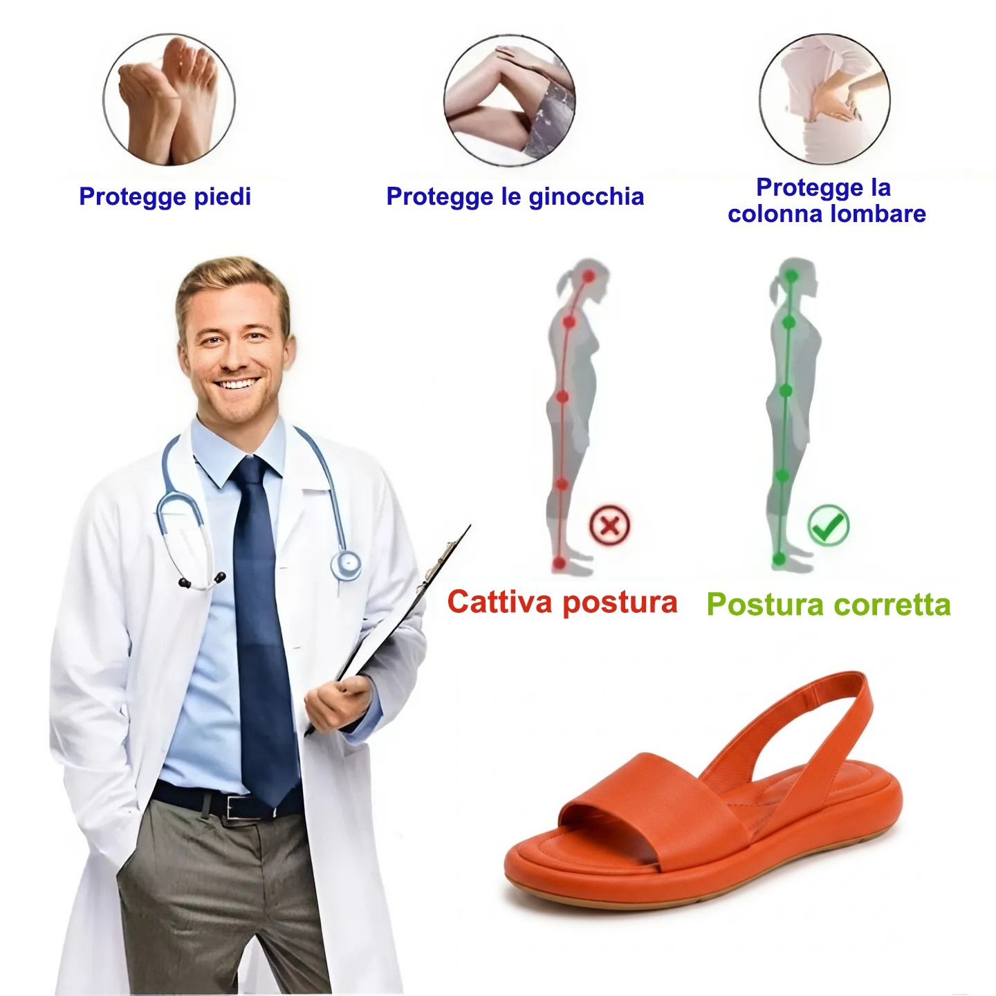 🔥 Sandali da donna comodi | Supporto ergonomico 👡 Disponibili in tutte le taglie: cammina con sicurezza