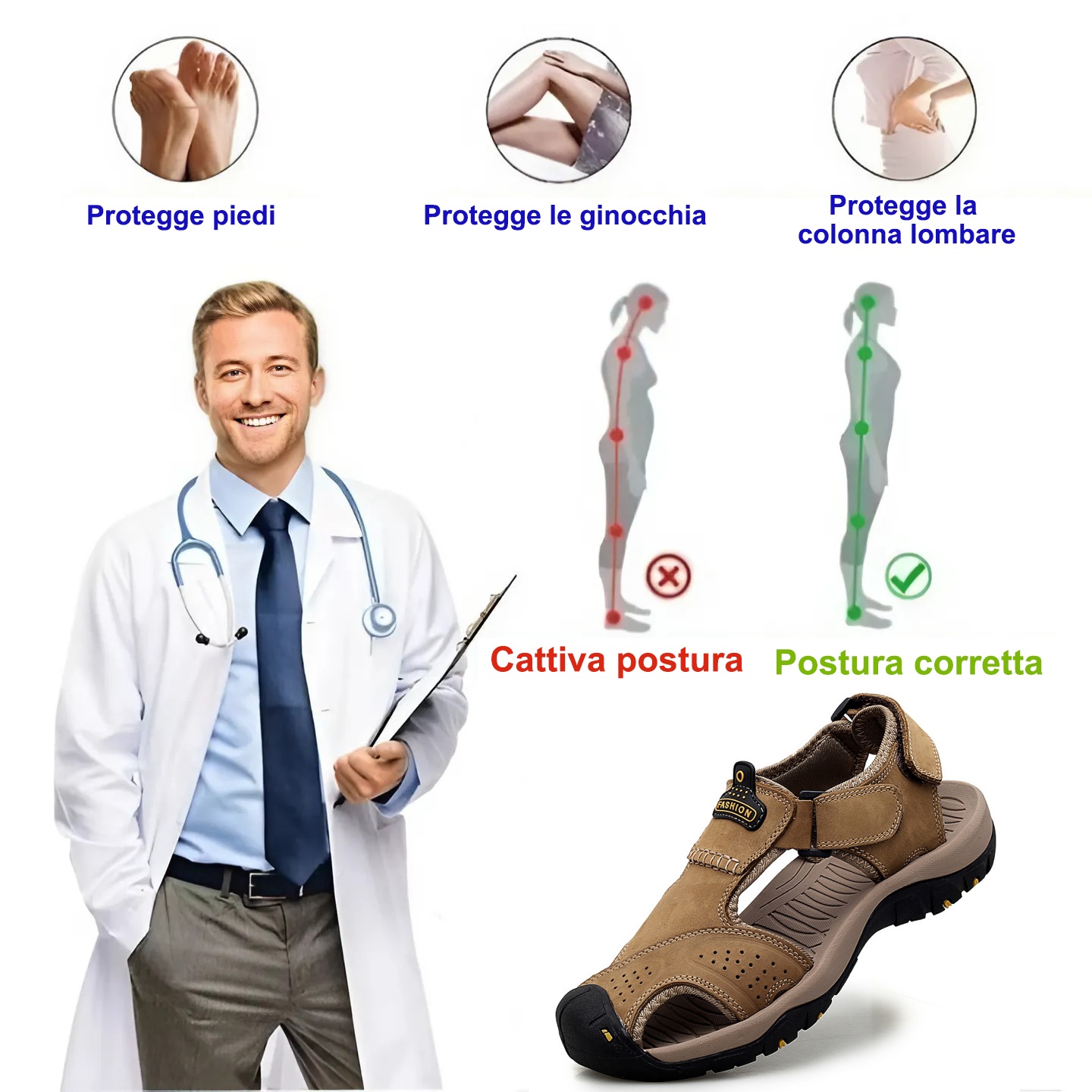⏰Ultimo giorno, 30% di sconto - Non perdete l'occasione!✅ Sandali comodi, supporto per l'arco plantare, alleviano il dolore ai piedi - Design ergonomico