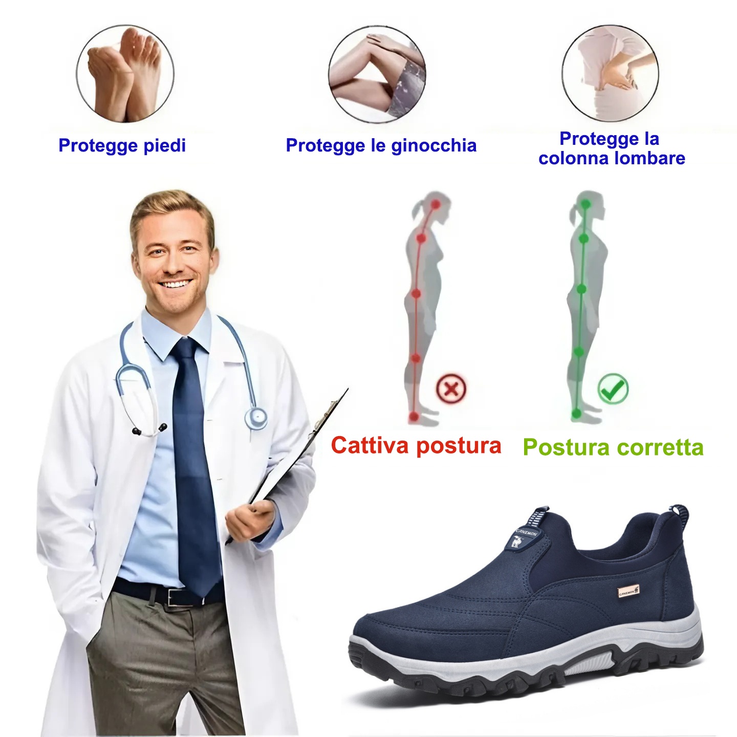 🔷Sconto del 30% oggi - Non perdete l'occasione! ⬛⏰ - Scarpe ortopediche in pelle scamosciata di un marchio australiano di lusso, morbide, comode e con un supporto eccellente 🦶 - Alleviano il dolore ai piedi