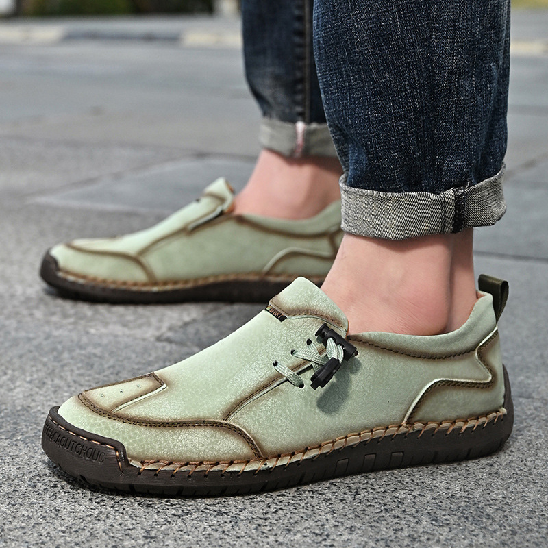 🐂 Scarpe da uomo in pelle di vitello prodotte in Australia 👞 Cucite a mano, facili da indossare e da togliere ✅ Supporto dell'arco plantare, sollievo dal dolore - camminare confortevole