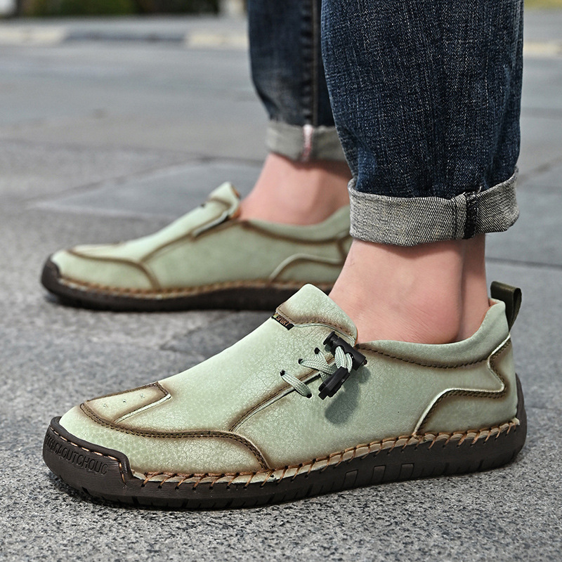 🐂 Scarpe da uomo in pelle di vitello prodotte in Australia 👞 Cucite a mano, facili da indossare e da togliere ✅ Supporto dell'arco plantare, sollievo dal dolore - camminare confortevole