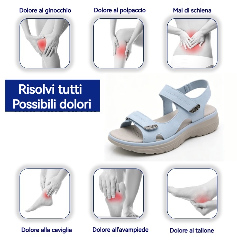 🎉Scarpe ortopediche dal design ergonomico⏰ Sandali da donna leggeri e traspiranti con lacci👞 Gamma completa di taglie: cammina con sicurezza