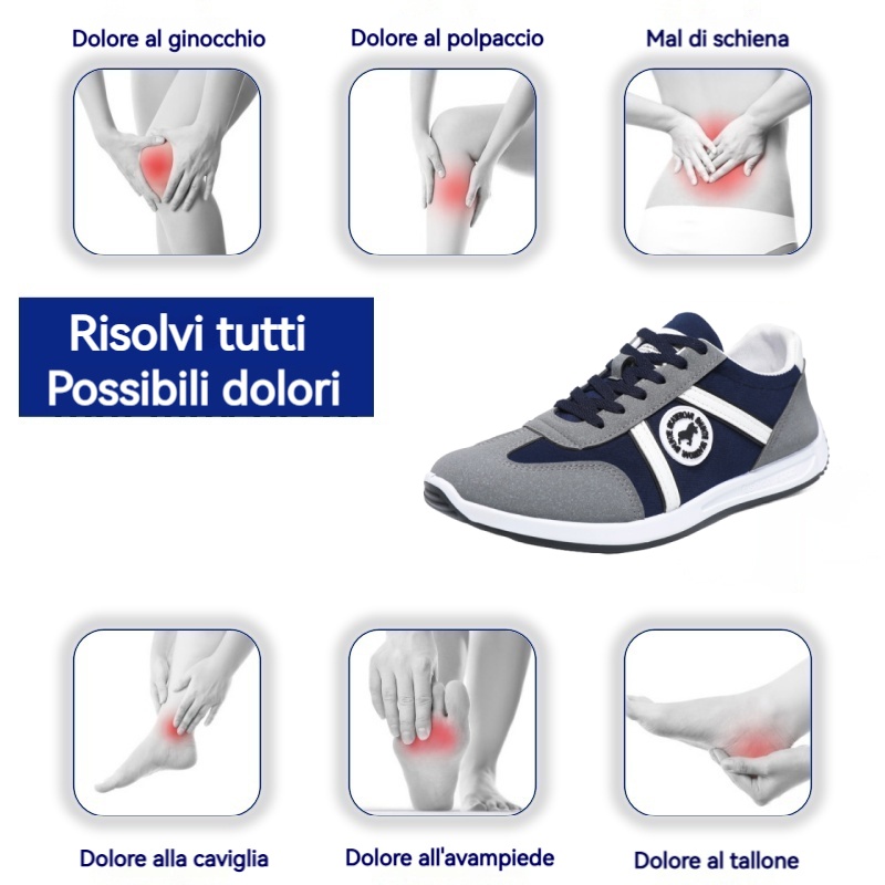 [🔥Saldi primaverili -50%: da non perdere] Scarpe ortopediche dal design ergonomico👞-Elimina il dolore ai piedi in 7 giorni, ✅Solette ecologiche in memory foam, camminata confortevole