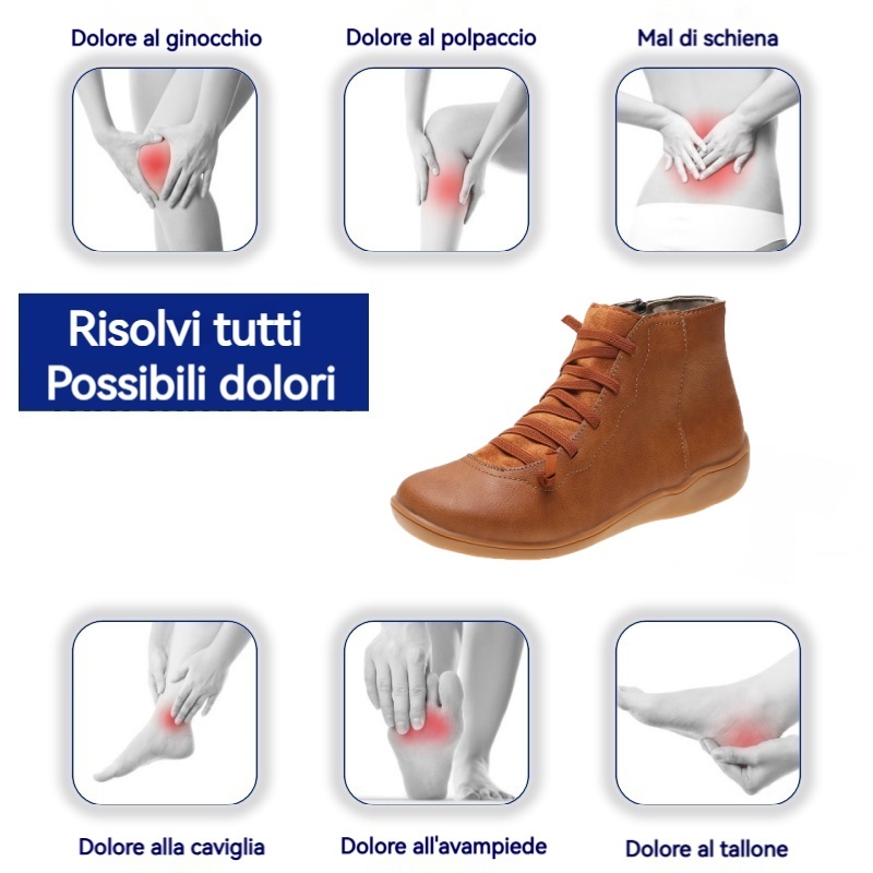[🔥Oggi metà prezzo: da non perdere] Scarpe ortopediche da donna dal design ergonomico - design con supporto dell'arco plantare👞Sbarazzati facilmente del dolore ai piedi