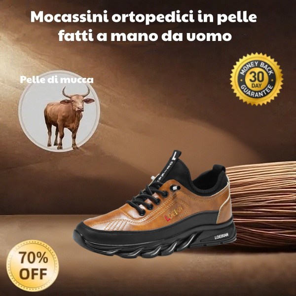 🐂 Scarpe da uomo in pelle di vitello prodotte in Australia 👞 Cucite a mano, facili da indossare e da togliere ✅ Supporto dell'arco plantare, sollievo dal dolore - camminare confortevole