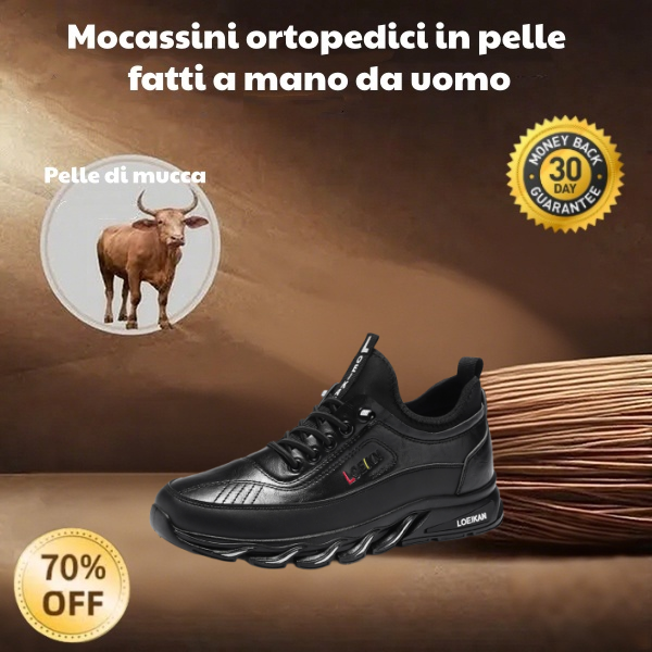 🐂 Scarpe da uomo in pelle di vitello prodotte in Australia 👞 Cucite a mano, facili da indossare e da togliere ✅ Supporto dell'arco plantare, sollievo dal dolore - camminare confortevole