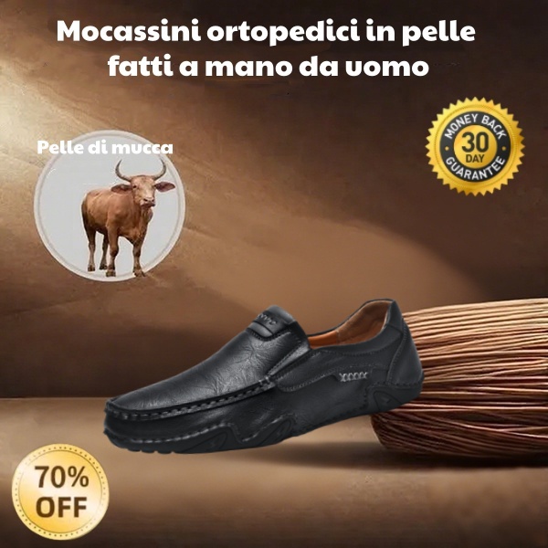 🐂 Scarpe da uomo in pelle di vitello prodotte in Australia 👞 Cucite a mano, facili da indossare e da togliere ✅ Supporto dell'arco plantare, sollievo dal dolore - camminare confortevole