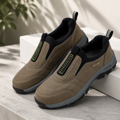 🔥 Scarpe ortopediche da uomo in pelle scamosciata australiana, fatte a mano 👞 Sollievo intelligente dal dolore, facili da indossare e da togliere ✅ Impermeabili e antiscivolo - Disponibili in diverse taglie