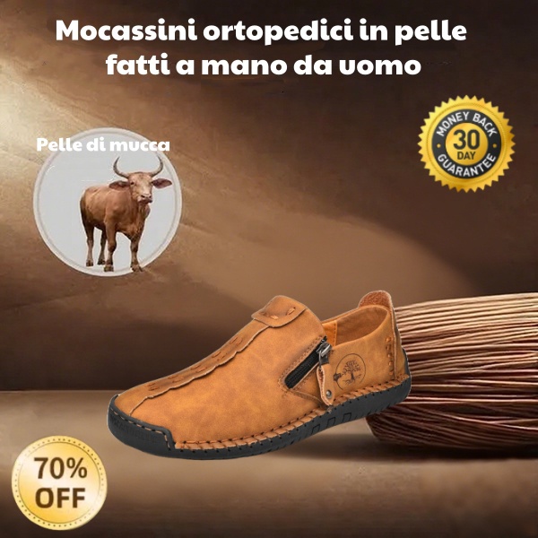 🐂 Scarpe da uomo in pelle di vitello prodotte in Australia 👞 Cucite a mano, facili da indossare e da togliere ✅ Supporto dell'arco plantare, sollievo dal dolore - camminare confortevole